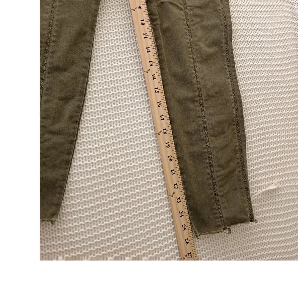 HUDSON NWT Nico Super Skinny Lace Up Crop Jeans‎ Olive Green 25x26 NWOT $245